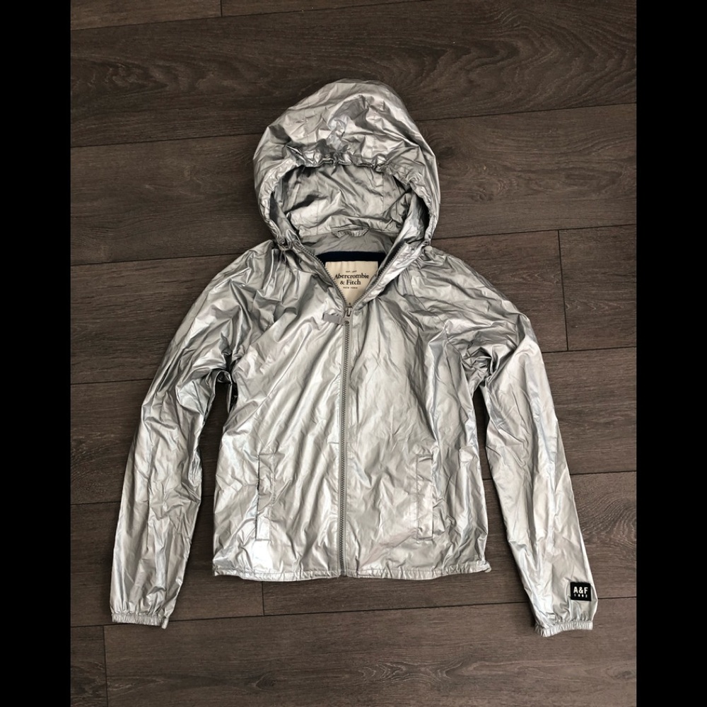 Abercrombie & Fitch Silver Hooded Jacket